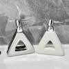 Liquid Soap Dispenser Silver Ceramic Abstract Hollow Round Triangle Shampoo Moisture Bottling Badrumstillbehör