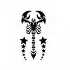 Татуировка переноса татуировки наклейка Скорпион тигр -орлиновый змея животные роза Цветок Временная водонепроницаем