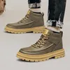 Casual Shoes Men High Top Men's Fashionable Hiss Boots With Taller Heel Lift Insula 7CM Plus Size 37-48