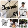 Wake Forest 51 Sean Sullivan 40 Reed Mascolo 30 Michael Massey 14 Camden Minacci 28 Cole Roland Baseball Jersey 20 Derek Crum 42 Joe Ariola 2 William Ray Custom Stitched