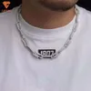 وصول أزياء المجوهرات مقطع الورق العالمي تصميم S925 Iced Out VVS Moissanite Hip Hop Hop Cuban Necklace للرجال