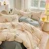 Bedding Sets High-grade Four-piece Set Cotton Wool Bed Sheet Thickened Quilt Cover Bunk Student Dormitory Three-piece