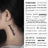 Coys Tattoo Trasferimento impermeabile Tattoo Adesivo del tatuaggio Tempo di lettera Inglese Personalità Falsa Flash Tatto da donna Tattoo Semi permanente 240427