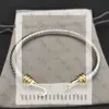 David Yurma Bracelet Luxury Bracelet Cable Bracelets Designer Jewell Women Men Silver Gold Pearl Head X字型袖口ブレスレットDavid Jewelsケーブルブレスレット368