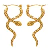 Orecchini Orecchini a goccia a forma di serpente a forma di serpente a forma di serpente per uomini Accessori gioielli di alta qualità in oro 18K.