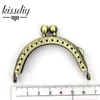 KISSDIY 10pcs 6.5cm Antique Bronze silver Metal Purse Frame coin kiss clasp handle DIY Bag hardware Accessorie Craft Tailor Sew 240419