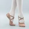 Scarpe da ballo donne bambini adulti pantofole soft side tela professionale addestramento per balletto