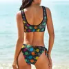 Damskie stroje kąpielowe Baby Elephant Bikini strój kąpielowy kolorowy nadruk zwierząt zestaw bikini Sweet Lady Sport Bathing Suit na plażę prezent urodzinowy