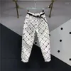 Women's Jeans Net Red Colorful Patcch Hole For Women Spring Summer All-match High Waist Harem Pants Casual White Denim Trousers