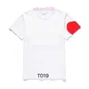 Modemenschen spielen T -Designer Red Heart Shirt Casual Women Shirts des Badge Garcons High Quanlity T -Shirts Baumwollsticke Top E7