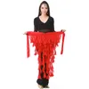 Stage Wear 1pcs/lot Belly Dance Costume Tassel Wrap Belt Chain Chiffon Hip Tribal Waistchain Free Size Candy Solid