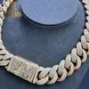 Hiphop -stil VVS Moissanite kubansk halsband is ut runt briljant snitt diamant 925 silver hiphop armband fina smycken