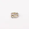 Горячая продажа Новый дизайнер Gold 925 Halley Gemini Band Rings Ring