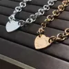 Desginer Tiffanyjewelry Home Seiko Hoge kwaliteit OT Love ketting serie met diamanten hart modeketen populair op internet Tiffanybead ketting 201