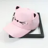 Softball Fashion Cat Ear Hat Baseball Cap Cartoon Cotton Hat Outdoor Sport Cap Casual Sun Cap Cute Cosplay Hat