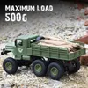 Elektro-/RC -Auto JJRC Q68 Q69 RC -LKW -Transportspielzeug 1 18 2,4 g Sechsrad Fernbedienung Militärwagen mit LED Light Vakuum Rückkehr zu Schooll2404