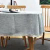 Table Cloth High Quality Luxury Cotton Linen Melange Lace Selvage Embroidery Thick El Wedding Dining Oval Cover