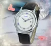 Tre Sfieles Busines Casual Men Women Watch Auto Day Date Time Arcut President Generoso Cinta di pelle di mucca DE Vilvy Serie Bracciale orologi RELOJ HOMBRE DEGNI