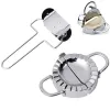 Moules 2pcs / Ensemble de boulettes en acier inoxydable Moule paresseux Mustravioli Faire des moules Moule Accessoires de boulangerie Home Kitchen Maker