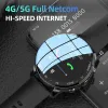 Bekijkt 4G NET NET NIEUW A3 Global Android Smartwatch Men Dual HD Camera Full Touch Screen Heartraat IP67 Waterdichte Smart Watch 64G SIM -oproep