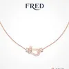 Designer Swarovskis Jewelry High Version Fredl New Classic Horseshoe Necklace Womens Rose Gold Full Diamond Collection