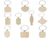 Lager Beech Wood KeyChain Party gynnar tomma personliga anpassade tagnnamn ID Pendant Key Ring Buckle Creative Birthday Present XU2729171