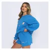 Dames tracksuits hoodies ontwerper witte vrouwen twee stukken sets sweatsuit herfst vrouwelijke hoody broek met sweatshirt dames losse jumper otfpt