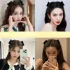 Clips de cheveux Barrettes Sweet Black Red Bow Small Claw Cliw Princess Velvet Clamp Headwear Girl