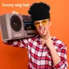 Syntetyczne peruki męskie i damskie Peruki Beanie Zabawne Krótkie włosy Kapelusze Innowacyjne hip-hopowe Spiky Retro Melon Q240427