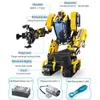 Electric/RC Car Cada 930PCS RC 2-in-1 Transforming Robot Giant Intelligent Building Block Urban Remote Control Excavator Block Childrens ToysL2404