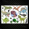 Tattoo Transfer Realistic Roaring Dino Temporary Tattoos Sticker For Boys Girls Flash Jurassic Tattoo Cute Fake Cartoon Body Art Tatoos For Kids 240427