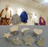 Crochets à crochet en bois massif Point de vêtements simples magasin de vêtements ménage