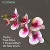 Fiori decorativi Phalaenopsis Orchid Flower Branch (7 fiori/stelo) 78 cm 3d Touch Office Decorazione della casa Centrotavola