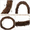 Dekorativa blommor Jul Vine Wreath Garland Diy Supply Rustic Wedding Decor Accessory Floral Wreaths Fract Door Xmas Rattan Ring Frame