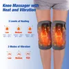 2PCS Electric Knee Massager Red Light Therapy Heating Vibration Elbow Shoulder Brace Pads For Joint Pain Relief 240424