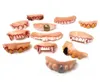 Party Masks 12pcsset Halloween Prank Toys Simulation Rotten Teeth Vampire Denture Masquerade Cosplay Fake Trick Props5170166