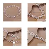 Chain Fashion Sier Plated Bracelet Charming Womens Cross Heart High Quality Jewelry Wholesale H177 Q240401 Drop Delivery Dhvok