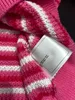 420 2024 Runway Summer Brand Same Style Sweater Korte mouw Pink Neck White Mode Kleding Hoogwaardige dameshun Hoge kwaliteit Shun
