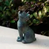 Decorações de jardim Mini resina Kitten escultura arte exclusiva peças decorativas pisos ornamentos decoração de casa para pátios