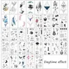 Tattoo Transfer Luminous Tattoo Stickers for Women Arm Face Glowing Tattoos Body Art Tattoos Snake Butterfly Electric Syllable Party Tattoo 2022 240427