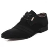 Casual Shoes Men Leather 2024 Formell Plush Oxford Business Dress Wedding Office Size 38-45