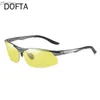 Sonnenbrille Dofta Photopigment Polarisierte Sonnenbrille für Männer Aluminium Magnesium Fahren für Männer Tages Nachtsicht Fahren Sie Schutzbrille gelb 518XW