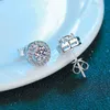 2023 Latest With GRA Certificate 6mm 1 Carat 925 Sterling Silver Earrings Women Moissanite Stud Earrings