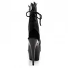 Dance Shoes With Flame-style 15cm High Heels And Cool Nightclub Sexy Heel Boots Model Stage Performance Dancing