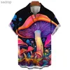 T-shirts masculins Champignon Mode Fashion 3D Printed Summer Summer Casual Fashion Top T-shirt Casual Street Clothing confortable Topxw