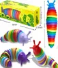 Party Favor 8Inch Stor 3D Slug Articulated Flexible Worm Toy alla åldrar Relief Anti-Anxiety Sensory Toys for Children GG0208085554
