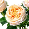 Flores decorativas de ponta de 5 peças de rosa artificial caseira de decoração e eventos de decoração e eventos dias