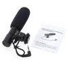 Mikrofoner 3,5 mm Universal Microphone Extern Stereo Mic Camcorders MIC-01 SLR Camera-tillbehör för DSLR Dropship