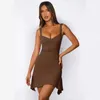 Basic Casual Dresses Designer Dress New Y2K Waist Slim Fit V-Neck Spicy Girl Suspended Dress Women's Sexy Wrapped Hip Dress Knitted Dress