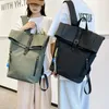 Mochila para mujeres de ocio grandes hombres portátiles bolsas de laptop dama de nylon roll top de viaje masculino mochilas para niñas adolescentes